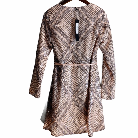 LAYERED WITH LOVE*Sequined Nude Dress***Small $295 - Picture 6 of 8